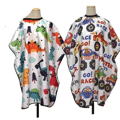 Kids Cartoon Haircut Hairdresser Cape Professional Hair-Cut Salon