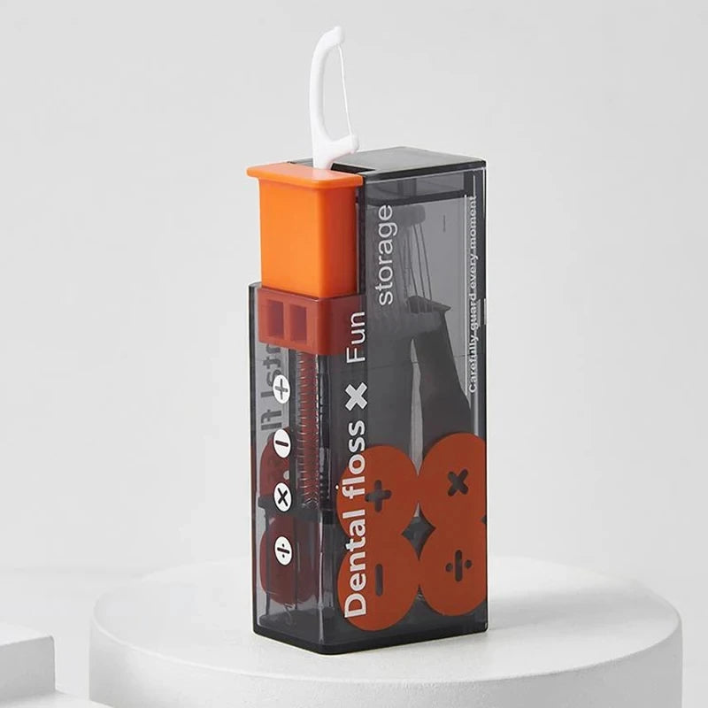 Portable Floss Dispenser Includes 10Pcs Floss Automatic Ejectable