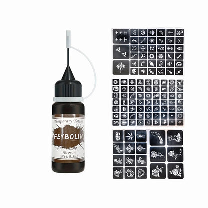Long-Lasting Temporary Tattoo Inks with 3 Tattoo stickers Kit,Freehand