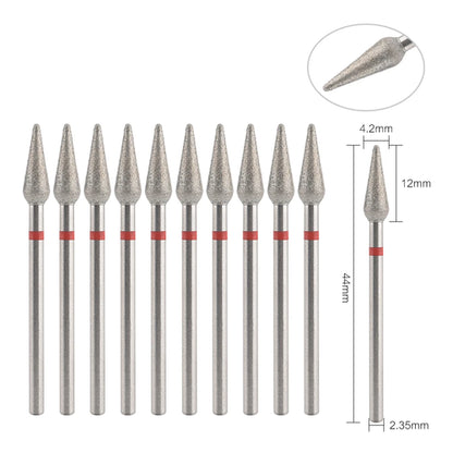 10Pcs Diamond Milling Cutter For Manicure Electric Nail Drill Bits