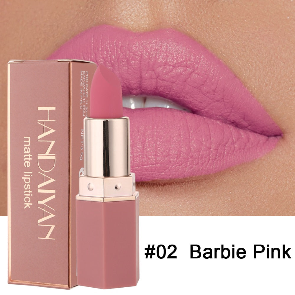 6 Colors Waterproof Nude Matte Lipsticks Long Lasting Lip Stick Not Fading Sexy Red Pink Velvet Lipsticks Makeup Cosmetic Batom