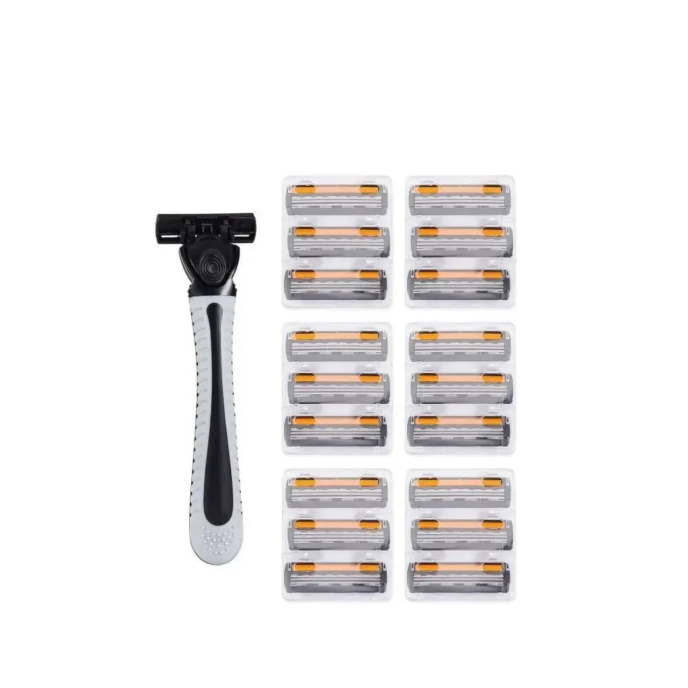 Razor Triple Blade 1 Razor Stand 19 Heads Washable Scratch Resistant