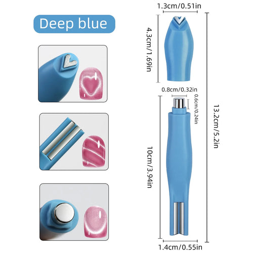 3-in-1 Multifunctional Cat Eye Nail Magnet Tool for DIY Salons Heart &