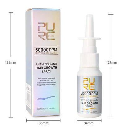 Unlock Rapid Hair Growth with PURC Biotin Hair Growth Products - Advanced Hair Loss Treatment for Men & Women, Fast-Acting Spray & Thicken Oil for Regrowth and Care