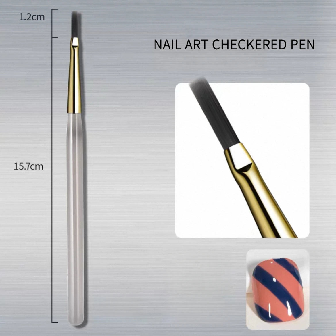 1/2PCS French Plaid Nail Art Brushes Set - Line Grid Pattern Drawing