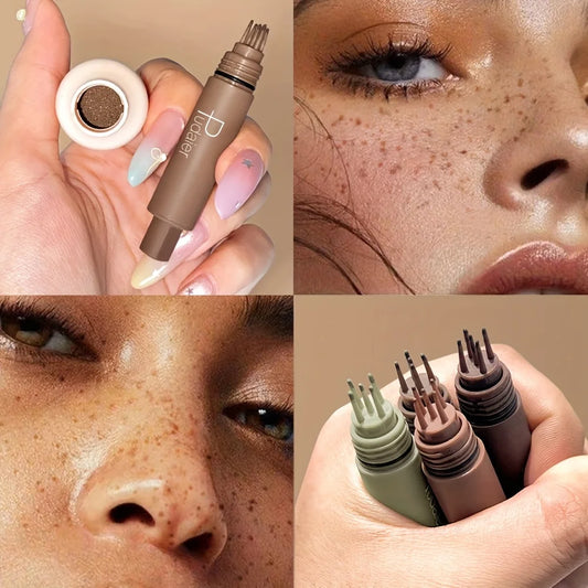 Freckle Stamp Makeup Pen Waterproof, Natural Look Dot Freckles, Long