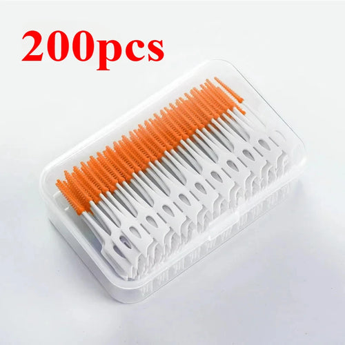 40/120pcsInterdental brush Soft silicone adaptive interdental brush