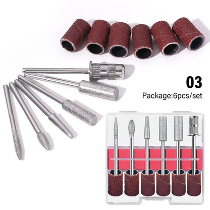 LINMANDA 6 In 1 Electric Nail Drills Kit Remove Polisher Manicure