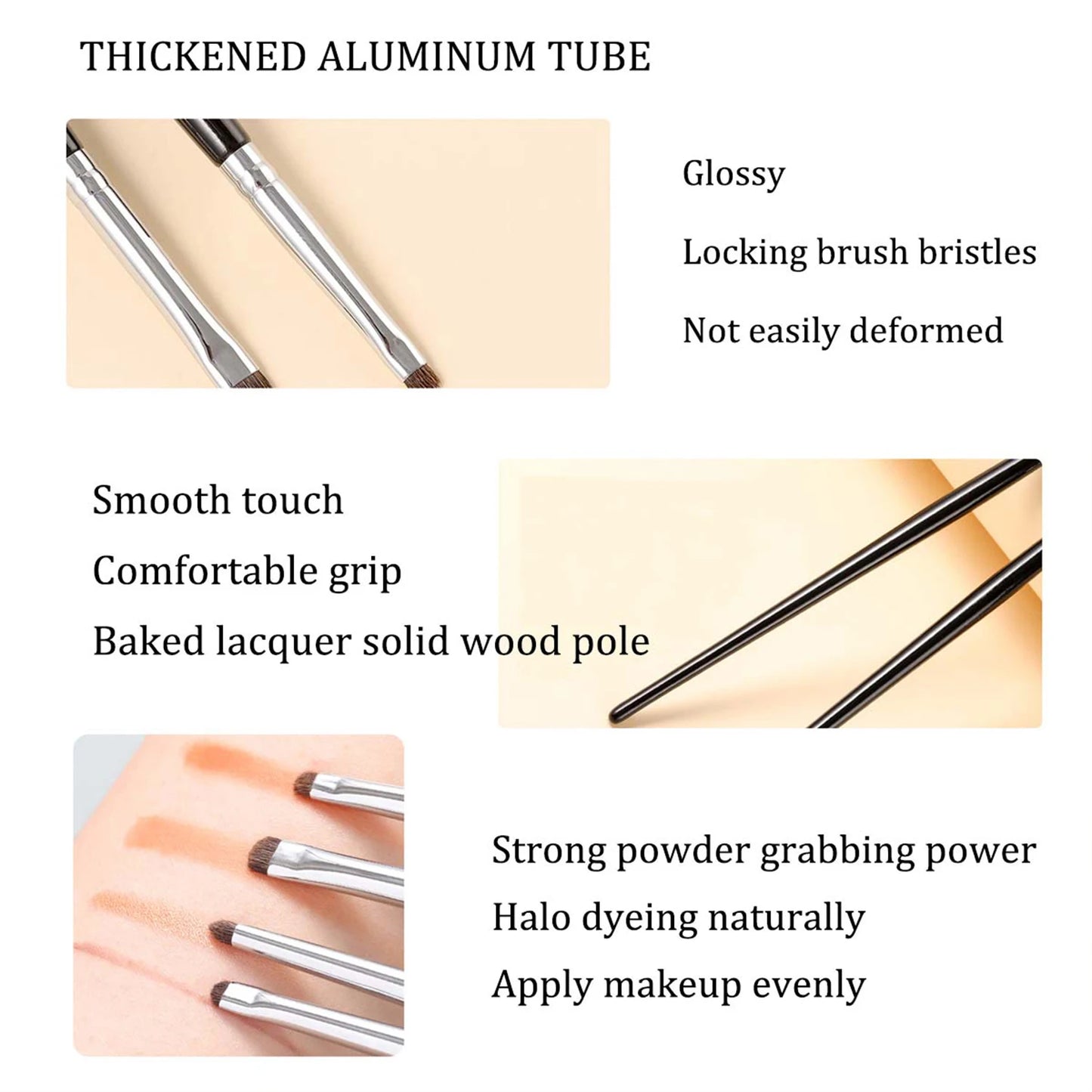 4 pieces of eyeshadow blending brushes, eye shadow brushes with
