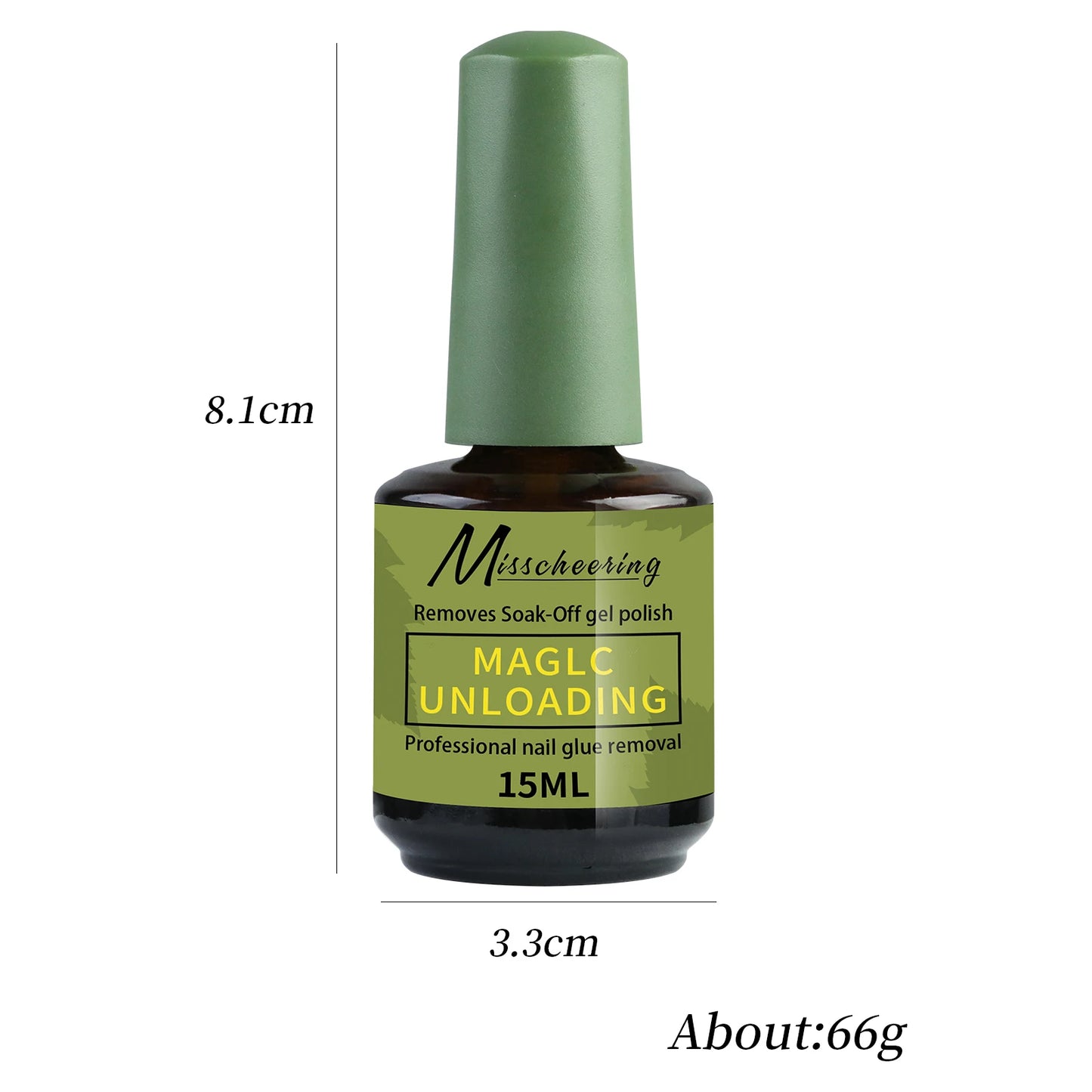 Misscheering 15ml Magic Fast Nail Gel Polish Remover Clean UV Soak Off