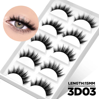 Lasvirey Cat Eye Lashes Manga Lashes Styles 3D Faux Mink Lashes Soft