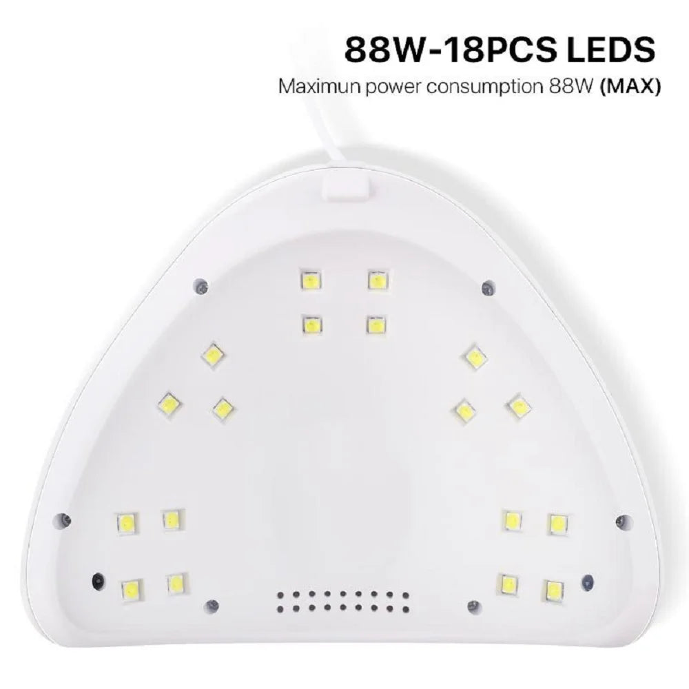 LINMANDA 88W Nails Lamp 18 LED UV Manicure Phototherapy Machine With 3