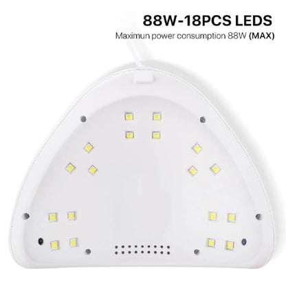 LINMANDA 88W Nails Lamp 18 LED UV Manicure Phototherapy Machine With 3