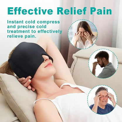 Migraine Relief Hat headache hat Gel Hot Cold Therapy Ice Cap For