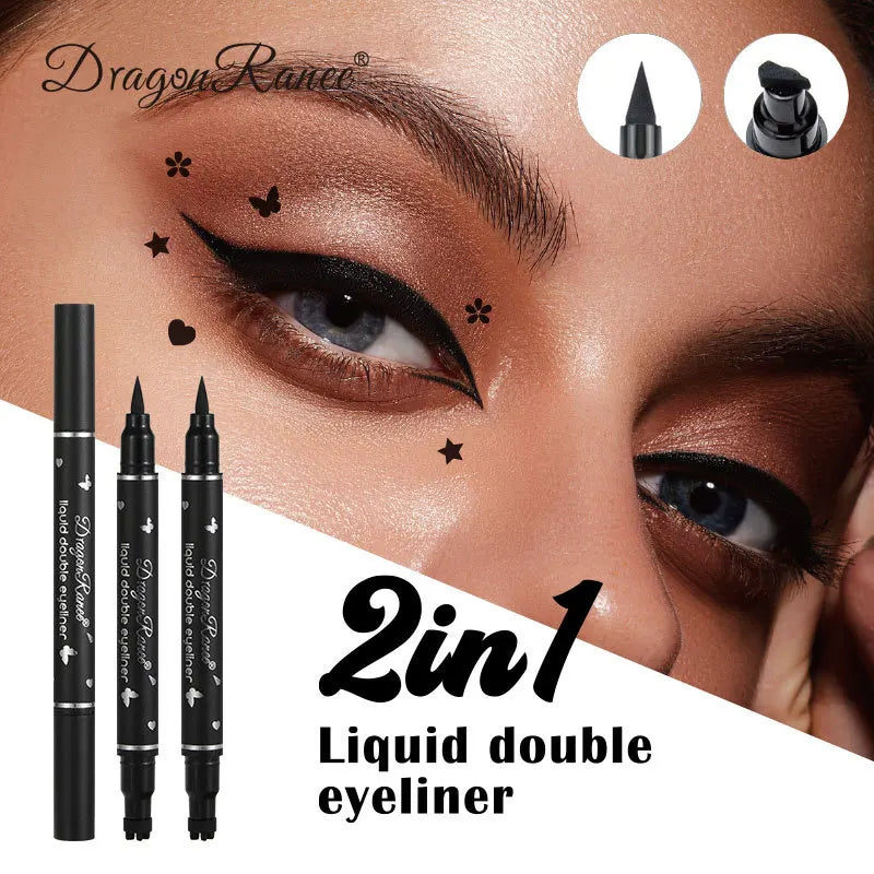 Dragon Ranee Double head Star Seal Eyeliner waterproof non-smudging