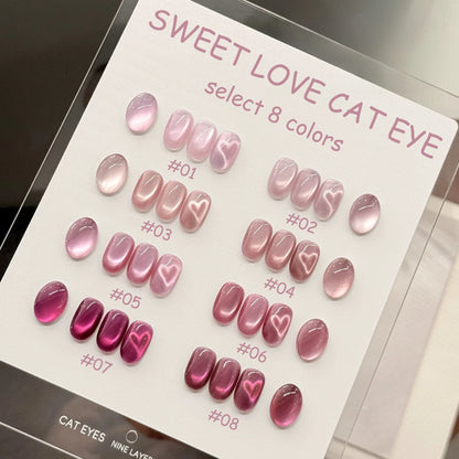 SHAKA 1-16pcs Flash Pure Lust Golden Light Heroine Cat Eye Gel Nail