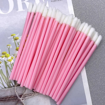 500pcs Lip Brush Disposable Lipstick Brush Eyelash Microbrush Mascara