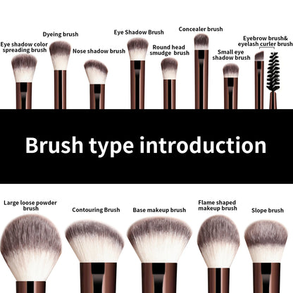 13PCS Makeup Brush Set Foundation Concealer Powder Eyeshadow Blush