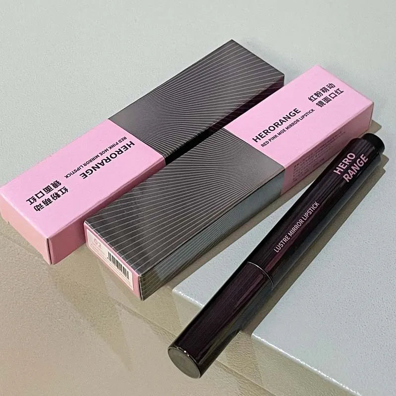 HERORANGE Push-button Mirror Lipstick Moisturizing Long-lasting Lip