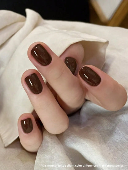 1pc 15ml Reddish Brown Gel Nail Polish Starter Pure Soak Off No Wipe