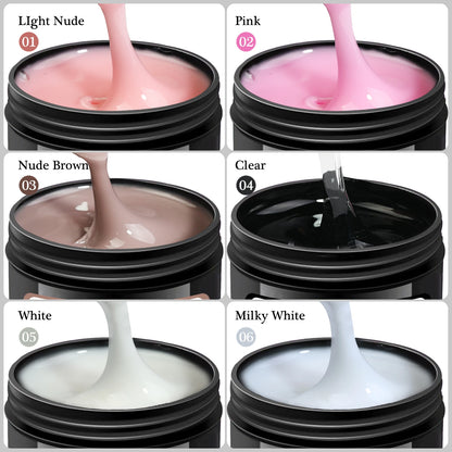 1Jar 150g Poly Nail Gel UV LED Cured Builder Nail Gel Acrylic Crystal