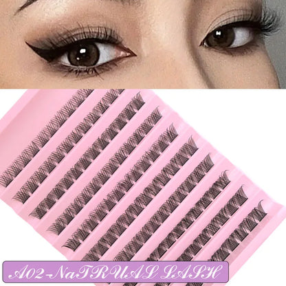 DIY Eyelash Extension Kit Individual Lashes Cluster Mix Lash Clusters