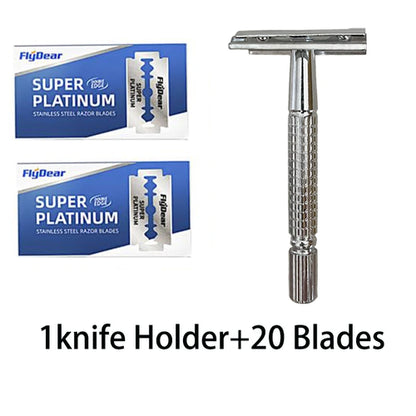 Classic Razor Handle Razor Holder Men 'S Shaving Face Razor Blades