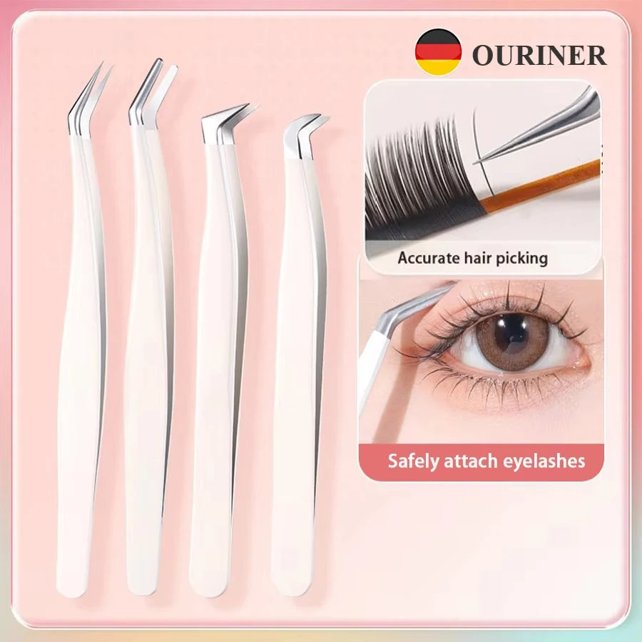 Multifunctional Tweezers Stainless Steel Eyelash Tweezers Grafting