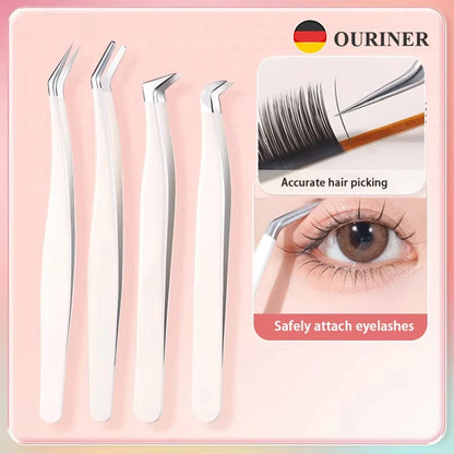 Multifunctional Tweezers Stainless Steel Eyelash Tweezers Grafting