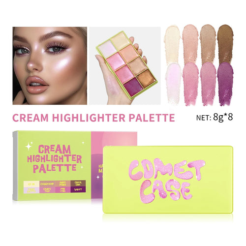 Curve Case Cream Eyebrow Cream Blush Highlighter Palette Matte Shimmer