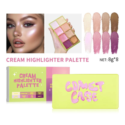 Curve Case Cream Eyebrow Cream Blush Highlighter Palette Matte Shimmer