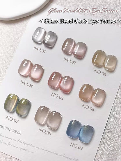 WS Black Glass Cat Magnetic Gel Nail Polish Punk Style Nail Art