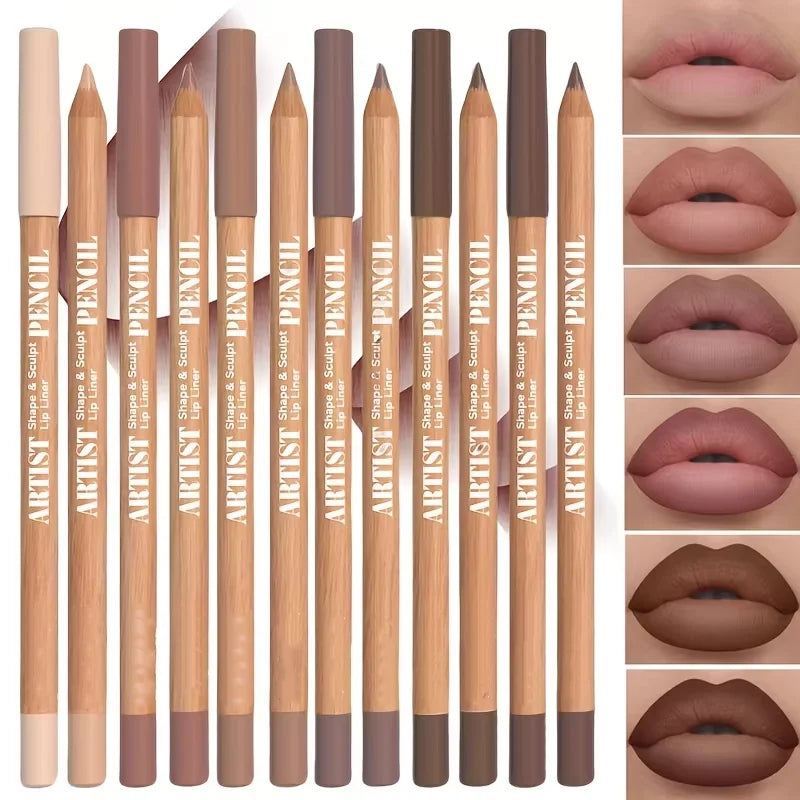 6pcs Velvet Matte Lip Liner Set - Long-Lasting Versatile Shades