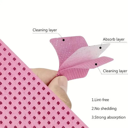 50 Lint-Free Nail Wipes, Super Absorbent Nail Wipes for Removing Gel