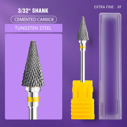 Ceramic Tungsten Carbide Nail Drill Bit Rotate Burr Milling Nail