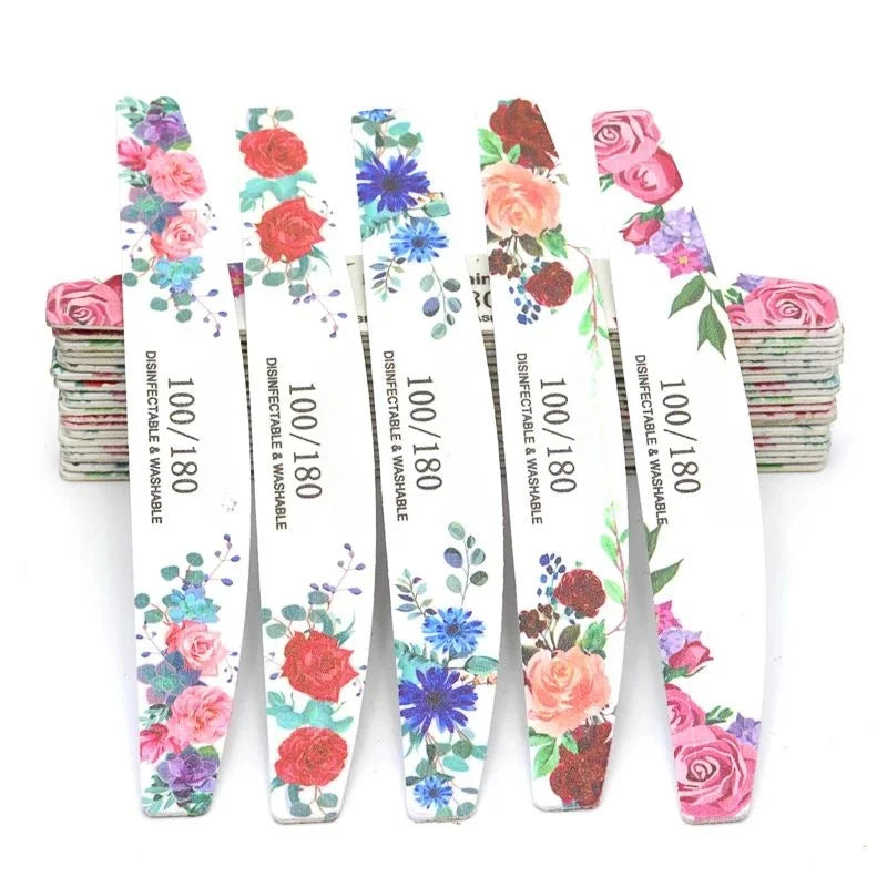 10Pcs Lot Professional Nail Files 100/180 Griting Wood Strong