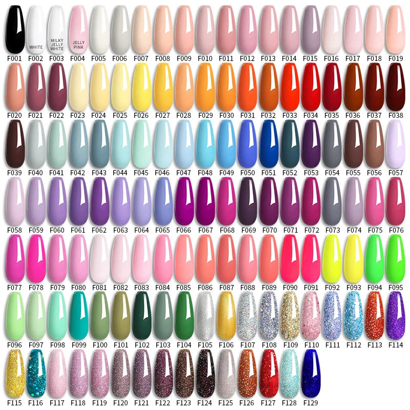 LILYCUTE 6Pcs/Set 7ML Gel DIY Nail Polish Bright Pink Semi Permanent