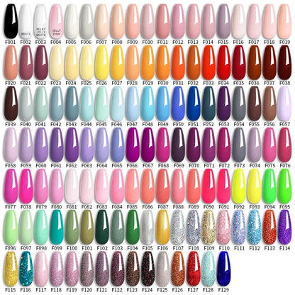 LILYCUTE 6Pcs/Set 7ML Gel DIY Nail Polish Bright Pink Semi Permanent