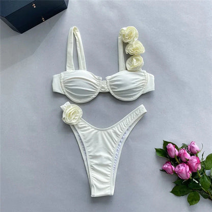 Sexy Flower Push Up Bikini