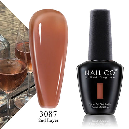 NAILCO 15ml Translucent Color Gel Nail Polish Vernis Semi Permanent UV