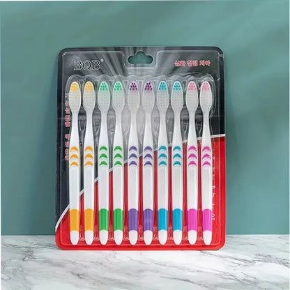 10pcs Double Ultra Soft Toothbrush, Bamboo Charcoal NanoToothbrushes,