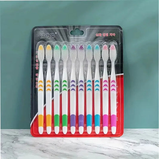 10pcs Double Ultra Soft Toothbrush, Bamboo Charcoal NanoToothbrushes,