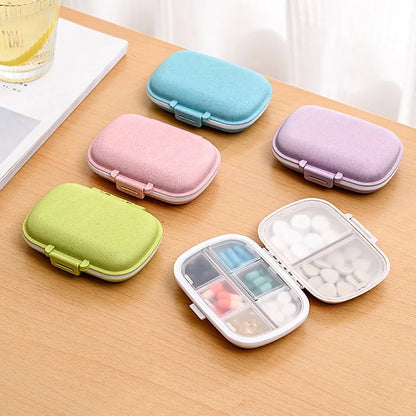 8 Grids Organizer Container For Tablets Travel Pill Box With Seal Ring