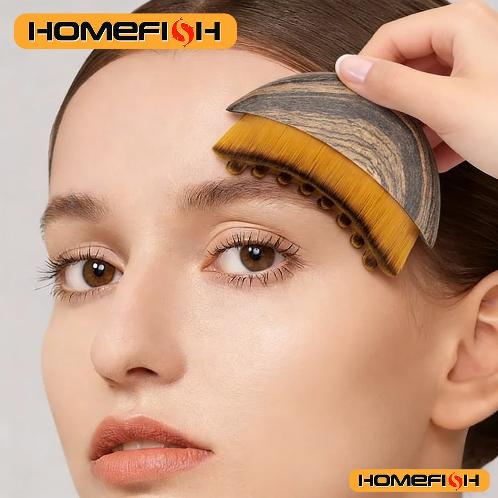 Contour shaping facial brush, with ergonomic mermaid line design,