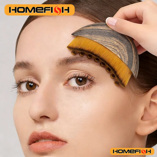 Contour shaping facial brush, with ergonomic mermaid line design,