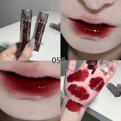 Adorable Bear Mirror Lip Glaze - Long-Lasting, Non-Fading, Hydrating