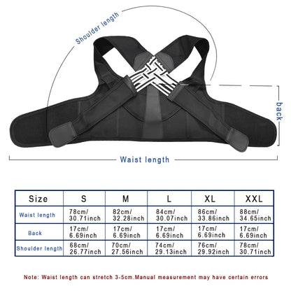 Back waistband posture corrector for men and women, adjustable