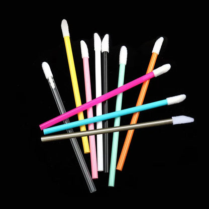 50 Pcs Disposable Lip Brush Makeup Tools Hollow Lip Wands Nylon Lip