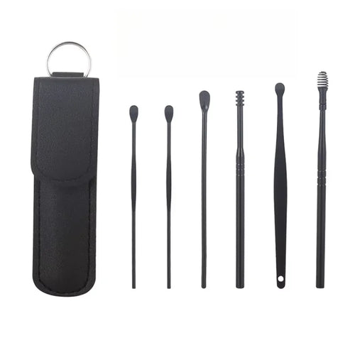 Adult Ear Cleaning Kit 6PCS Stainless Steel Spiral Ear Wax Removal