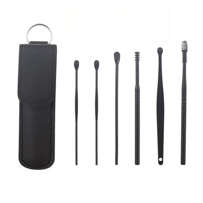 Adult Ear Cleaning Kit 6PCS Stainless Steel Spiral Ear Wax Removal